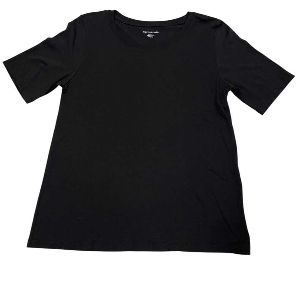 Eileen Fisher Basic Black Tee Size XXS